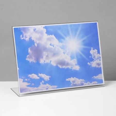A4 unilateral stand is horizontal, 21.6 × 6.5 × 30 cm, 2 mm plexiglass, in a protective film-1