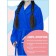 Children's robe with a hood, size 38, color cornflower