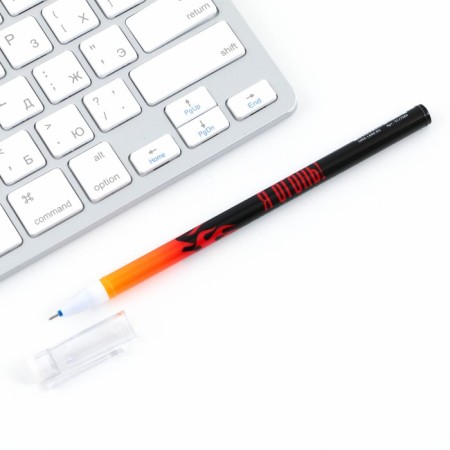 Pen meed blue paste 0.5 mm with a cap "I am fire"-3