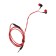 Headphones Krutoff HF-J69, vacuum, microphone, 106 dB, 16 Ohm, 3.5 mm, 1 m, box, red
