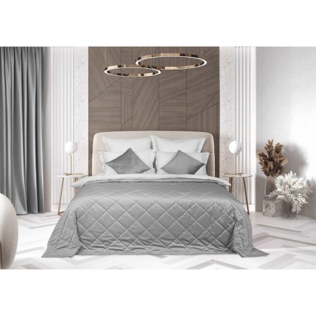 Velluto bedspread, size 240x260 cm, graphite color