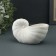 Gypsum vase decorative table "shell", for flowers, dried flowers, 8 × 13x7cm, white
