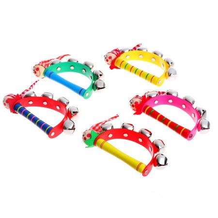 Toy musical tambourine "Beasts" with bells, mix-5