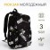 Young backpack from textiles on lightning, 3 pockets, black/yellow color
