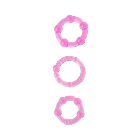 Toyfa rings set, PVC, pink color-2