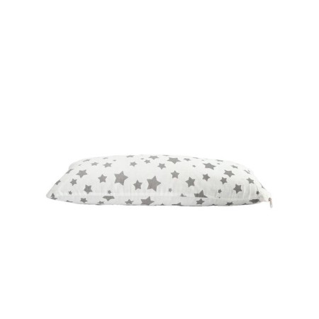Pillow orthopedic roller with buckwheat luster, size 20x50 cm, stars, white color-1