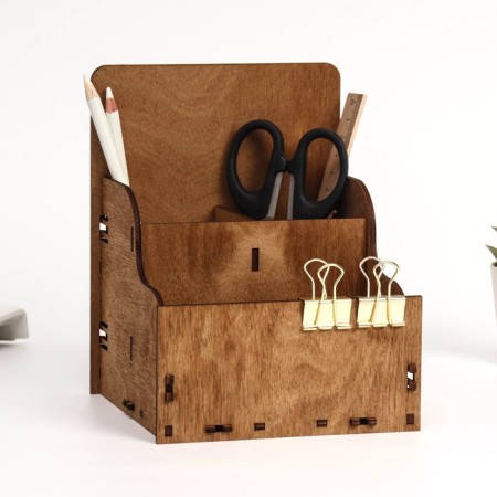 Organizer for the Office "Castle" 3 sections 21x14.4x14.2 cm-1