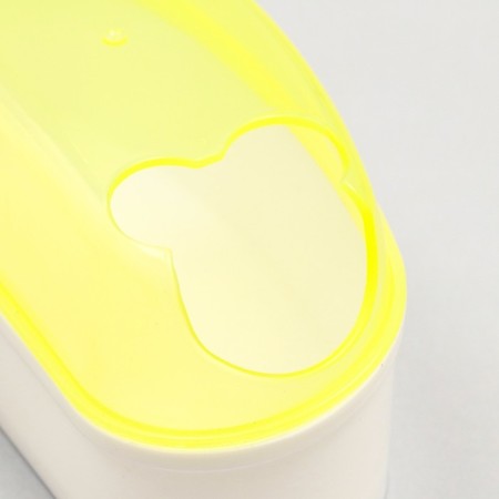 Tuannel toilet with a spatula for rodents "Pigzon", 14.5 x 7 x 7 cm, yellow-2