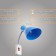 Sconces in the outlet "Classic" 1x10W E27 blue 10x14.5x25 cm