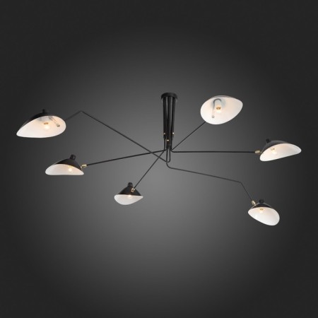 Ceiling Ceiling ST LUCE. SL305.402.06. SPRUZZO. 6x60 watts, E27, 180x180x54 cm, black color-22