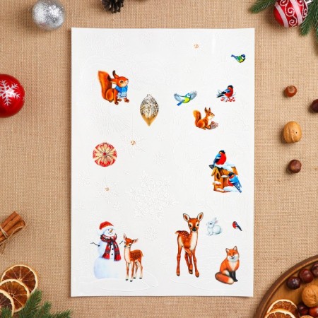Set of stickers design "Fairytale Forest" 2 sheets, plastisol, 49.3x33.6cm-4