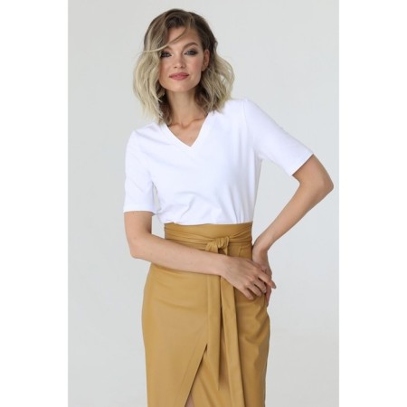Women's T-shirt with a V-neck, size 54