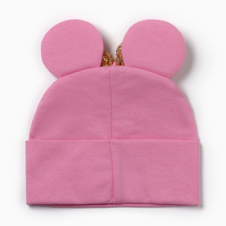 Children's hat "Mouse", pink color, size 50-54-1