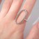 The ring "minimal" oval, the color of silver, dimensionless