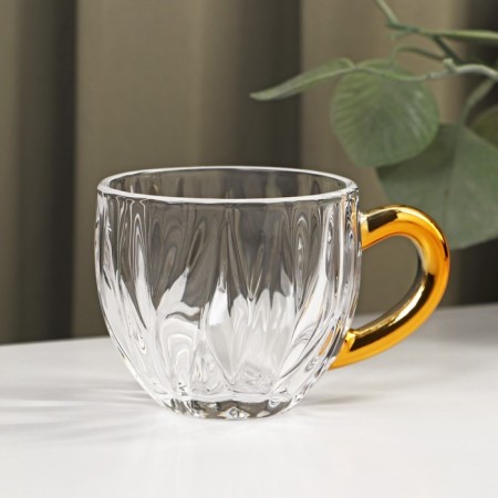 Tea -glass set "Diana in gold", 3 items: kettle 550 m, 2 circles 150 ml-1