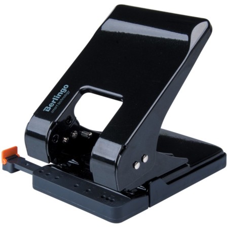 The hole punch of up to 45 sheets of Berlingo Smart Technology, energy -saving, with a fixer, black