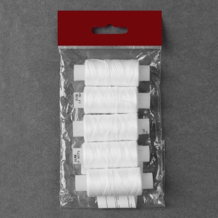 Set of threads 40lsh, 200 m, 5 pcs, white color-2