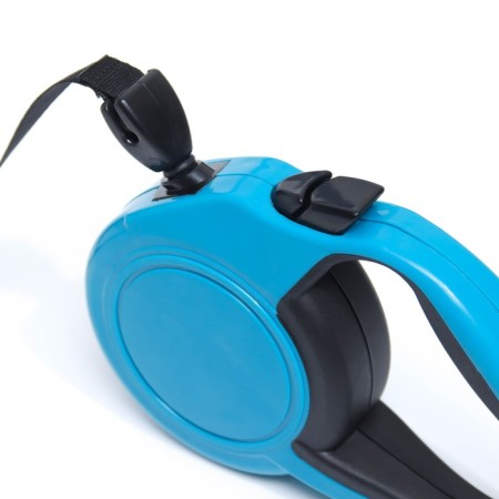 Roulette "Piggon" classic, with a rubberized handle, 3 m, up to 15 kg, cable, blue-1
