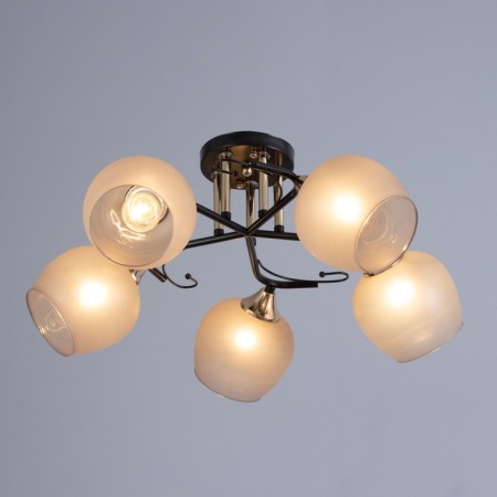 Acapulco chandelier 5x60W E27 brown, gold 48x28x24cm-1