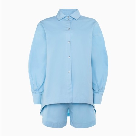 Women's suit (shirt, shorts) minku: oversize color blue, size 48-7