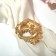 Clutch for the scarf "Pearl inflorescence", the color is white in gold
