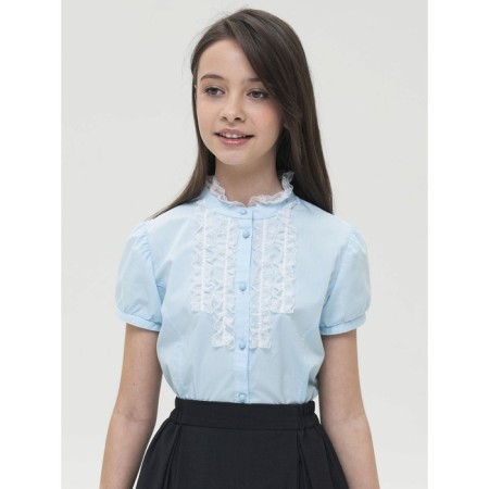 Blouse for girls, height 146 cm, blue color