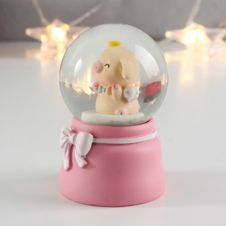 Souvenir Polystone Water Ball Light "Pigging with Wings" MIX D = 4.5 cm 7x4.5x4.5 cm-3