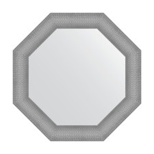 Mirror in the baguette frame, silver chain mail 88 mm, 71x71 cm