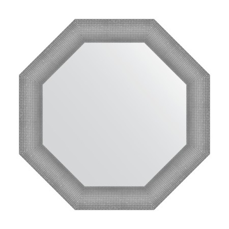 Mirror in the baguette frame, silver chain mail 88 mm, 71x71 cm