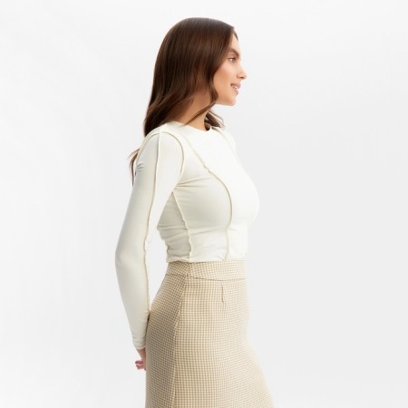 T -shirt with DL. Sleeve (longshit) mit, p. 44, milk-6