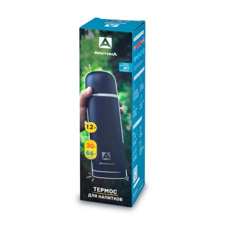Thermos "Arctic", 105, 1 l, with an additional cup, retains heat 28 hours, blue-3