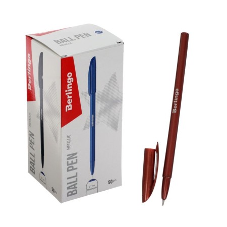 Ballic handle 0.7 mm, metallic, blue ink-3