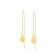 Hanging earrings Xuping chains, heart, color gold