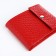 Women's wallet on the button, red color