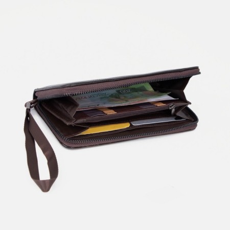 Women's wallet with lightning, brown color-3
