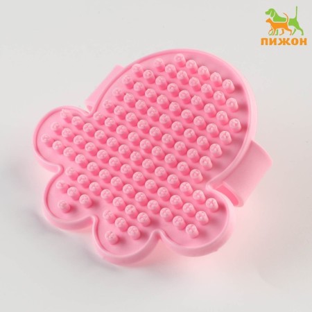 Rag-label brush, 10.5 cm, pink