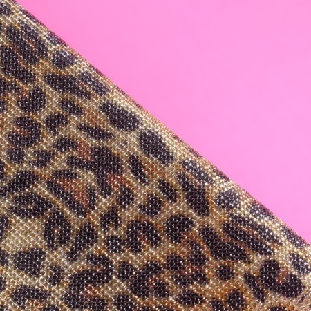 Rhinestones self -adhesive on the sheet, d = 2 mm, 40 × 24 cm, leopard coloring-2