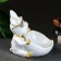 Buldog Candy Candlestone stand is white, 20x18x21cm