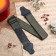 Music Life guitar belt, green with a pocket for mediators, 90-145 cm, width 5 cm