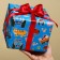 Glossy packaging paper, blue tractor, 70x100 cm