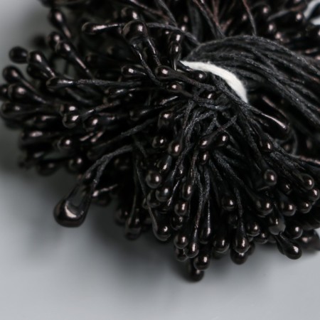 Stamens for flowers "droplets Gloss Black" set 300 pcs length 6 cm-2
