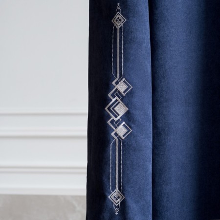 Set of curtains "Bridget", size 2x200x270 cm, blue color-4