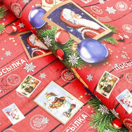 Paper packaging craft white "Postcards", 70 x 100 cm, 1 sheet-1