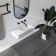 ABBER STEIN AS2627-0.8 sink, suspended, 800x400x150 mm, artificial stone, white