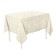 Butterflies White tablecloth, size 140x150 cm, beige color