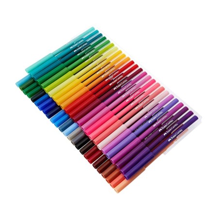 Faber-Castell felt-tip pens “castle” washed off, in a cardboard box with a Euro suspension, 50 colors-1