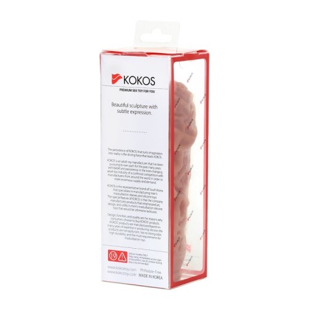 Kokos nozzle with additional stimulation, realistic, TPE, bodily, 12.7 cm-6