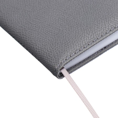 The weekly dated 2025, Escalada, 170 x 88mm, solid cover of artificial leather with foam rubber, 64 sheets, pancake embossing, block 70, gray-3