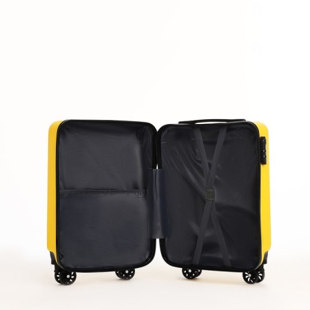 Small suitcase 18 ", lightning department, 4 wheels, yellow color-7