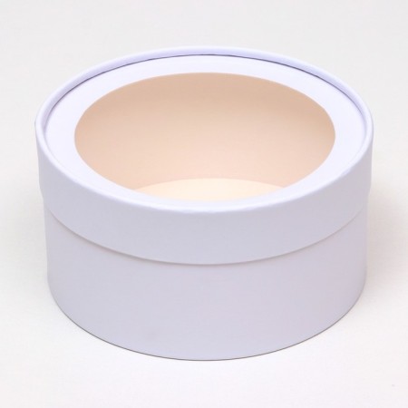 Box - tube 2 in 1, with a transparent cover "White", 21 x 11 - 18 x 10 cm-3